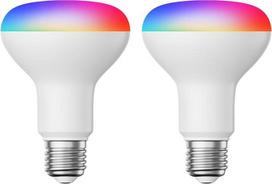 ledscom.de 2 E27 LED RGB lempučių pakuotė, R80, šiltai balta - šaltai balta (2700-6300K), 9,9W, 950lm, išmaniesiems namams, WiFi, Alexa, matinė