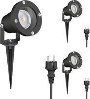 ledscom.de DUK LED sodo prožektorius su įžeminimo smaigaliu, skirtas naudoti lauke Aliuminis su LED GU10 lempa Šiltai balta 5,4 W 510 lm 45° Pakuotė 3 vnt.