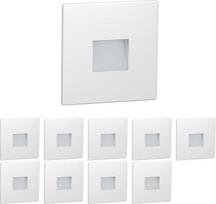 ledscom.de FOW LED laiptų šviestuvas, įleidžiamas sieninis šviestuvas, pasirenkama spalva, šviesos spalva ir kiekis