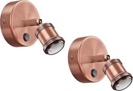 ledscom.de Retro sieninis šviesos jungiklis Bronze Matt Round 1x E27 Max. 60 W 2 vnt. pakuotė