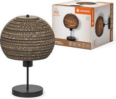 LEDVANCE stalinė lempa Dekoratyvinis kartono kamuolys Ruda gofruoto kartono šviesa E27 260 mm skersmens lempos gaubtas Pagaminta iš perdirbtos medžiagos Tvarus dėl keičiamo šviesos šaltinio Lengvas surinkimas