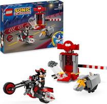 LEGO Sonic the Hedgehog Shadow the Hedgehog Escape, motociklinis žaislas vaikams, berniukams ir mergaitėms nuo 8 metų su konstruojama laboratorija, Badnik Rhinobot ir Clucky vaizdo žaidimų personažų figūrėlėmis, dovana žaidėjams 76995