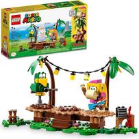 LEGO Super Mario Dixie Kong's Jungle Jam Expansion Set 71421, Super Mario dovanų rinkinys 7-9 metų berniukams ir mergaitėms, konstruojamas žaislinis žaidimas su 2 konstruojamomis Super Mario figūrėlėmis su