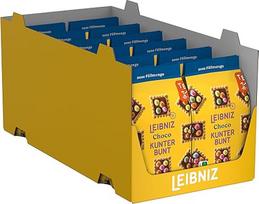 LEIBNIZ Kunterbunt Choco, 12 vnt., traškūs sausainiai su šokoladiniu kremu ir šokoladiniais saldainiais (12 x 125 g)
