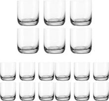 Leonardo Daily Trink-Gläser, 6er Set, spülmaschinenfeste Wasser-Gläser, geradlinige Glas-Becher, Getränke-Set, Saft-Gläser, klein, 320 ml, 063324 (Packung mit 3)