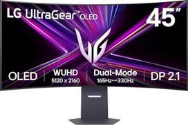 LG Ultragear 45GX950A-B.AEU (45 colių) 21:9 išlenktas 800R 5K2K OLED žaidimų monitorius, 165 Hz/330 Hz, "AMD FreeSync Premium Pro", "DisplayHDR True Black 400", 2X HDMI 2.1, juodas
