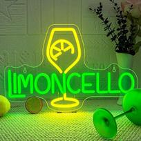 Limoncello Neon Sign Lemon LED ženklas Kokteilių baras LED užrašai Baras Šviesos reklama Taikoma dekoracijos vietų, tokių kaip barai, kokteilių baras, baras, baras, namų baras, kambarys