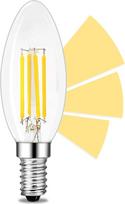 linovum fourSTEP Dim E14 LED žvakių kaitinamoji lemputė - reguliuojamas apšvietimas be reguliatoriaus su bet kokiu šviesos jungikliu 4 W 560 lm šiltai balta