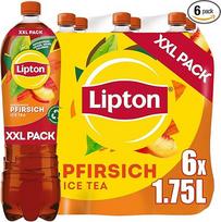 LIPTON ICE TEA Peach, ledinė persikų skonio arbata, vienkartinė (6 x 1,75 l)
