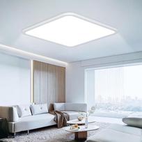 Lubų šviestuvas LED lubų šviestuvas plokščias 40 cm 6500 K virtuvės šviestuvas lubinis 42 W LED šviestuvai lubų šviestuvai gyvenamajam kambariui, vonios kambariui, miegamajam, virtuvei, prieškambariui, biurui, baltas, kvadratinis