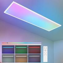 Lubų šviestuvas LED panelė 120 x 30 cm - LED lubų šviestuvas reguliuojamas RGB spalvų keitimas lubų panelė 39 W stačiakampė biuro lempa balta plokščia ilga lubų lempa su atminties funkcija gyvenamajam kambariui, biurui