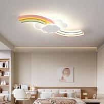 Lubų šviestuvas Vaikų kambario šviestuvas 62 cm, vaikų kambario lubų šviestuvas su nuotolinio valdymo pulteliu, kūrybinis debesų šviestuvas Vaivorykštinis LED lubų šviestuvas 3000 K - 6000 K reguliuojamas, laikmatis ir naktinė šviesa kūdikių kambariui, mi