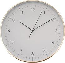 LUUK LIFESTYLE Didelis kvarcinis sieninis laikrodis tylus, nekibirkščiuojantis, modernaus dizaino, skirtas gyvenamajam kambariui, virtuvei, 31 cm, baltas auksas