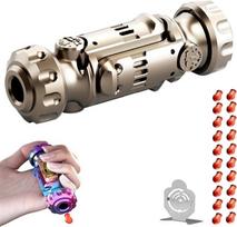 Lydinio antistresinis žaislas, "Twist Decompress EDC Soft Bullet Guns" žaislas Kelios žaidimo parinktys + 20 minkštų kulkų ir mini plieninis diskas, paleidžiamas antistresinis žaislas