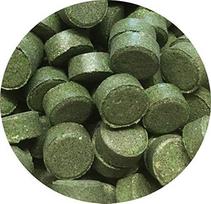 Maisto tabletės Dugno tabletės 9 mm 10% Spirulina augalinis žuvų maistas šamams (1 kg)