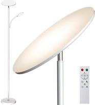marctronic White LED grindų lempos lubų prožektorius, 42 W 4200 LM itin ryškus svetainės grindų šviestuvas su skaitymo lempa, 175 cm aukščio modernus grindų šviestuvas su nuotolinio valdymo pulteliu ir jutikliniu valdymu, skirtas miegamojo biurui