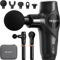 Masažo pistoletas,NAPRE 3-in-1 Mini masažo pistoletas Masažo pistoletas su abipusiu įjungimu,Muskel Percussion Massagegerät für Rücken Nacken Körper,Ultra-Leise & Klein,5 Köpfe & Koffer