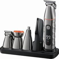 MAXGROOM 5-in-1 vyrų intymių vietų skustuvas, IPX6 vandeniui atsparus kūno skustuvas, elektrinis skustuvas vyrams su įkrovimo stotele, skirtas barzdai, intymiai sričiai, kūnui, sėklidėms ir lytiniams organams