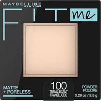 Maybelline New York Fit Me Matte Plus pudra be porų - permatoma