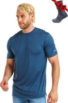 Merino.tech Merino vilnos vyriški marškinėliai - 100 % organinės Merino vilnos apatiniai marškinėliai ir vilnonės kojinės (XX-Large, Denim)