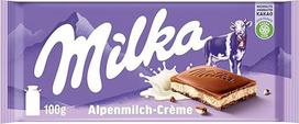 Milka Alpių pieno kremas - Alpių pieno šokoladas, įdarytas švelniu Alpių pieno kremu - 100 g