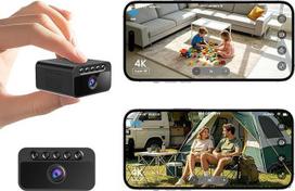 Mini stebėjimo kamera be "WiFi", 4K mini stebėjimo kamera, baterija, WLAN/AP Hotspot/Offline, su naktiniu matymu, magnetiniu laikikliu, judesio aptikimo funkcija, maža vidaus ir lauko kamera