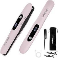 Mini tiesintuvas belaidis ir garbanotuvas, 2-in-1 tiesintuvas garbanojimui ir tiesinimui 175 °C - 215 °C, 5000 mAh kelioninis plaukų tiesintuvas Mini 3 reguliuojamos temperatūros su LED ekranu visiems plaukams