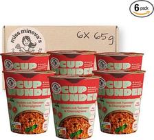 Miss Mineva's Cup Wonder - makaronai su pomidorais ir grybais | 100 % natūralūs, fermentuoti, daug baltymų ir veganiški | Be pramoninio cukraus | Be dirbtinių priedų | Paruoštas maistas su makaronais | 6 × 65 g