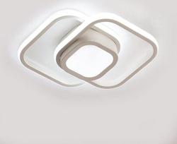 Modernus LED lubų šviestuvas, 32 W, 3600 lm, kvadratinis lubų šviestuvas, LED, baltas rėmelis, LED lubų apšvietimas miegamajam, svetainei, virtuvei, valgomajam, šalta balta šviesa, 6500 K