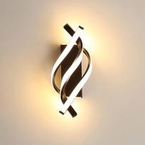 Modernus LED sieninis šviestuvas, 22 W, 2500 LM, skirtas miegamajam, šiltai baltas 3000 K, sieninis apšvietimas gyvenamajame kambaryje, koridoriuje, laiptinėje, juodas [E energinė klasė]