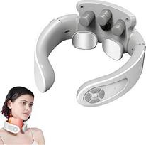 Nackenmassagegerät, Elektrisches Nackenmassagegerät mit 6 Massage, 15 Intensitätsstufen, 42°C Wärmetherapie, Tragbare Nackenmassage zur Linderung von Nackenschmerzen und Schultersteifheit