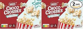 Nestlé CHOCO CROSSIES White Salted Popcorn - knusprige Cornflakes und gesalzenes Popcorn, umhüllt von zartschmelzender weißer Glasur, 2 pakuotės (1 x 140g)