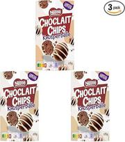 Nestlé Choclait Chips Crisp Balls, gardūs traškūs rutuliukai, įvynioti į gardų pienišką šokoladą, su dekoratyvinėmis juostelėmis, 3 vnt. (1 x 115 g)