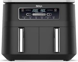 Ninja [AF300EU] 2 dideli kepimo skyriai, 6 funkcijos, 2470 W, 2 nepriklausomos kepimo zonos, 7,6 litro, 65 % mažesnės energijos sąnaudos