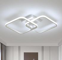 Osairous LED lubų šviestuvas modernus 42 W 4700 LM, kvadratinis lubų šviestuvas LED baltas 64 cm, virtuvės šviestuvas lubų šviestuvas akrilinis 6500 K, skirtas virtuvei, valgomajam, svetainei, studijai, biurui, šaltai baltai šviesai