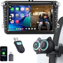 OTTOCAST 2-in-1 kūdikių automobilinė kamera ir belaidis "CarPlay" adapteris, 1080P HD, realiu laiku rodomas originaliame "CarPlay" ekrane, USB "Plug & Play", naktinis matymas ir 150° platus kampas, skirtas tėvams ir naminių gyvūnėlių savininkams