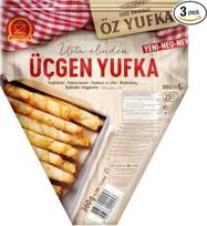 Öz Yufka Tešlos lakštai Trikampio formos kasdieninė šviežia tešla - šviežia tešla, tešlos lakštai Filo tešla 360 g x 3 pakuotės su "Pufai Grocery