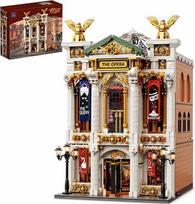PANTASY Vintage European Grand Theatre Building Set, modulinis modelis su krištoliniu šviestuvu, 3518 dalių, skaidri katedra, išplečiama gatvės scena, retro kolekcinė teatro architektūra suaugusiesiems