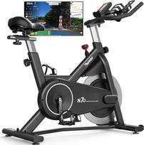 PASYOU Treniruoklis, Ergometras, namų treniruoklis, dviratis su 18 kg smagračiu, RPM monitorius, didesnis planšetės laikiklis, stabilūs fitneso dviračiai, stacionarūs dviračiai namuose, maks. 158 kg - S70