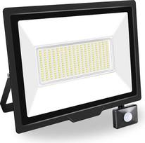 PICAA 200 W LED prožektorius su judesio jutikliu lauke, 20000 LM lauko prožektorius, 6000 K šaltai baltos spalvos prožektorius, IP65 vandeniui atsparus prožektorius, idealus lauko apšvietimas sodui, kiemams, garažui, namams,