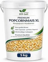 Popcorn Mais 5 kg - Popcornmais XL für Kinopopcorn - Maiskörner für Popcornmaschine und Pfanne, große fluffige Popcornkörner -Vorratspackung im Eimer für Zuhause, Partys und Gastronomie