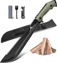 Purple Dragon didelis lauko peilis su dėklu, pilnaviduris, pagamintas iš vieno gabalo D2 plieno, skirtas išgyventi pjaunant medieną, Bushcraft lauke, dovanos vyrams