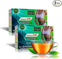Qualuca Slim Siluet Tea | Kiaulpienių lapai | Žalioji arbata | Žolelių arbata | 2 pakuotės | 40 arbatos maišelių - 60 g