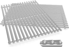 QuliMetal 47,6 x 33,7 cm nerūdijančio plieno kepimo grotelės 66095, skirtos "Weber Genesis II E-310", "Genesis II LX E-340/S-340", "Genesis II S-310", "Genesis II 310/335", "Genesis II EX315", nerūdijančio plieno kepimo grotelės, atsarginės 2 vnt.