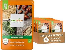 Real Food Blends Quinoa, Kale & Hemp Pureed Blended Meal, 9,4 oz pakuotė iš Real Food Blends
