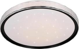 Reality Leuchten Varda R64811102 LED lubų šviestuvas Metalinis plastikinis baltos ir juodos spalvų šviestuvas su 24 W LED žvaigždžių šviesos efektu Nuotolinio valdymo naktinės šviesos laikmatis
