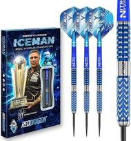 RED DRAGON Darts - Profesionalūs žaidėjai - Gerwyn Price Iceman Glacier 22g ir 26g - 90% Wolfram Stahlspitze Dart-Set mit Dart-Flights und Shafts (Stems)