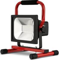 REV akumuliatorinė LED darbo šviesa su akumuliatoriumi, 20 W, 1400 lm, IP54, raudona
