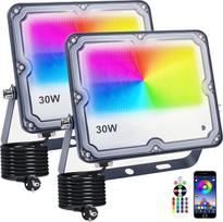 RGB prožektorius 30 W RGB LED lauko prožektorius su "Bluetooth" programėlės valdymu IP66 Vandeniui atsparus lauko prožektorius Smart RGBW spalvų keitimas Dimmable Floodlight nuotaikos šviesa sodo vakarėlių scenoms