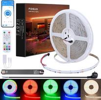 RGBW IC COB COB LED juosta 10 m 24 V WS2811 adresuojamas RGB + 4000 K neutralios baltos spalvos 7840 šviesos diodų įvairiaspalvis reguliuojamas savaime prilimpanti programėlė Muzikos sinchronizavimas gyvenamojo kambario žaidimų vakarėlio apdailai